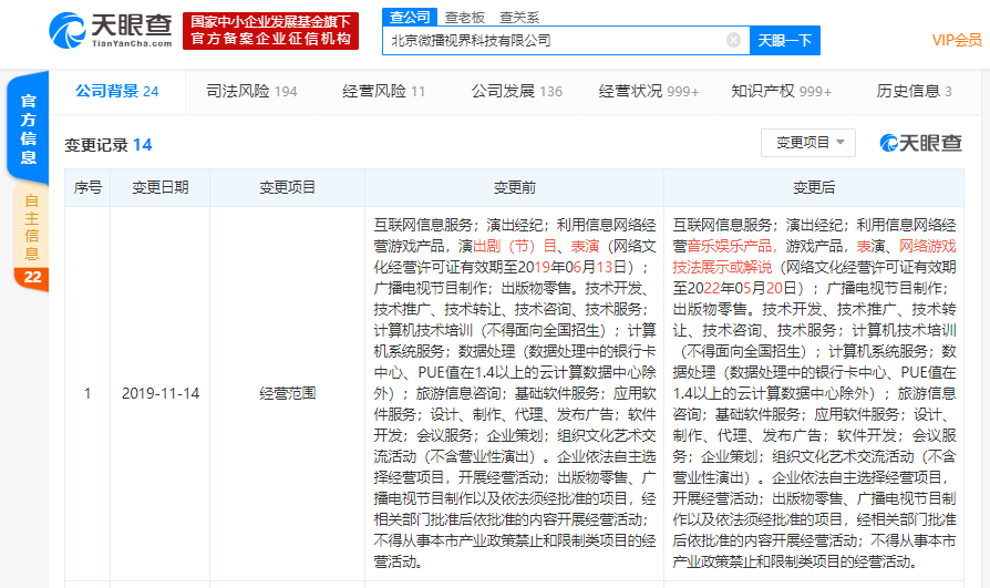 抖音運(yùn)營主體經(jīng)營范圍變更 網(wǎng)絡(luò)文化經(jīng)營的合規(guī)化信號